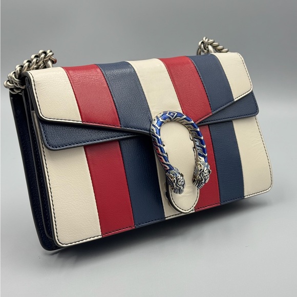Gucci Red and Blue Striped Medium Dionysus - Picture 2 of 15